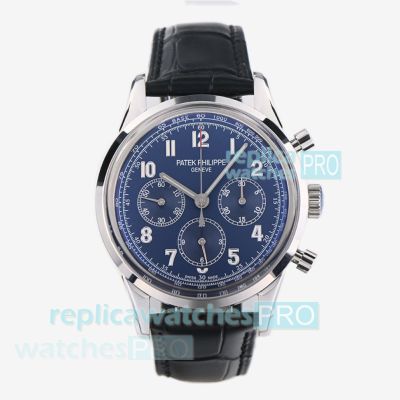 TW Factory Swiss Replica Patek Philippe Complications Blue Dial 41mm Chronograph Watch 